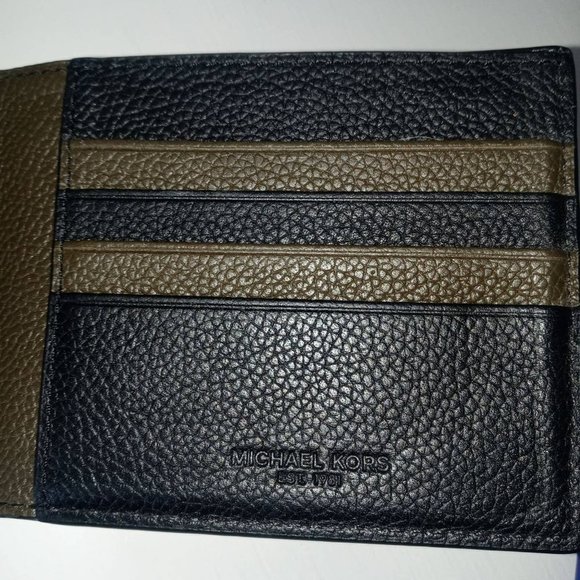 MICHAEL KORS MEN'S Cooper Pebbled Leather Billfold Wallet New - Picture 7 of 12